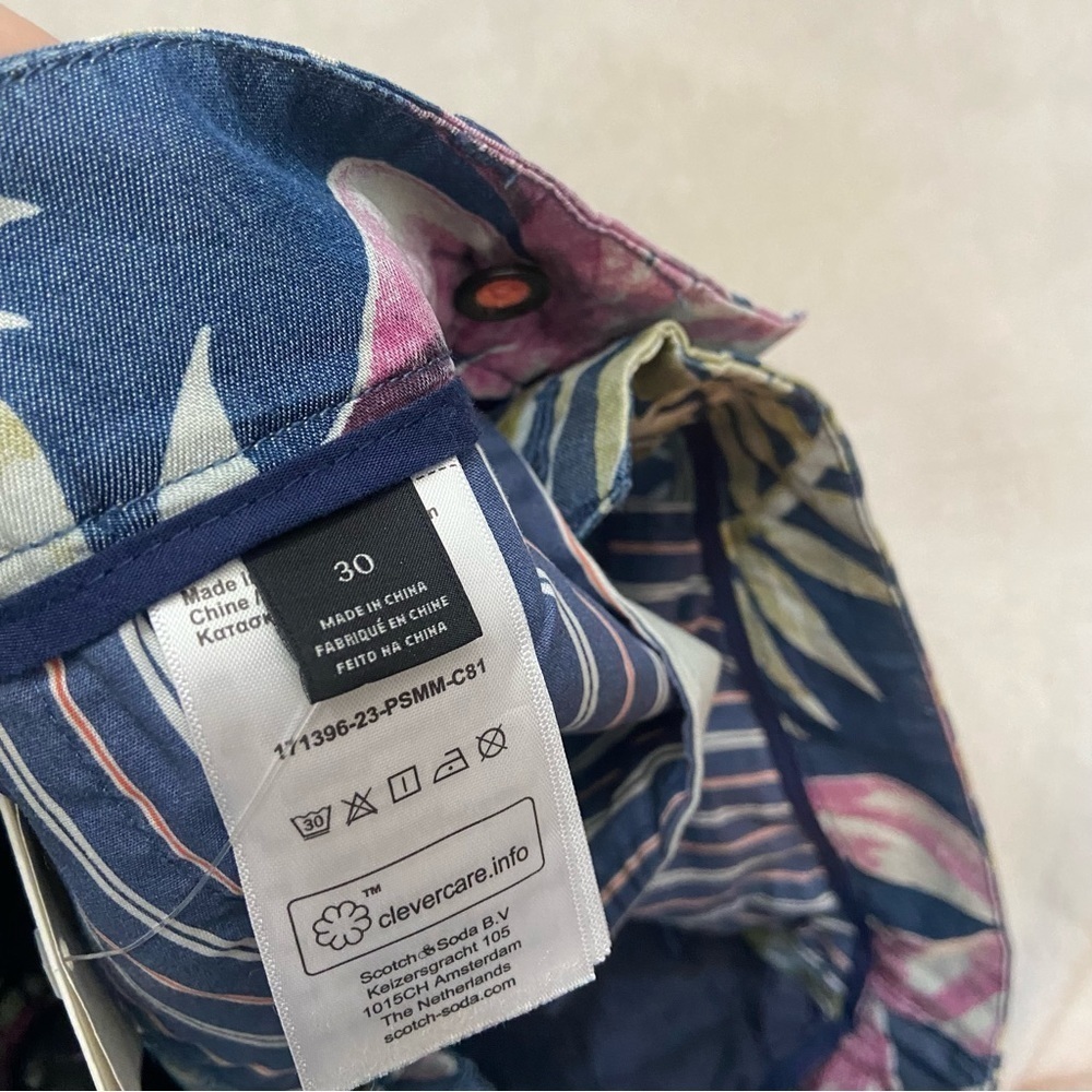 New! Scotch & Soda Twilt loose fit Hawaiian floral shorts nwt 28727 - Picture 5 of 11